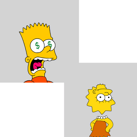 BART & LISA - GREY